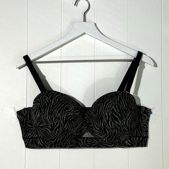 Cacique · 40C · Comfort Bliss · Multi-Way Strapless Bra · Zebra Print Adjustable - Picture 4 of 14